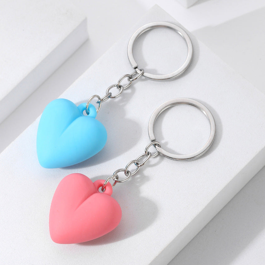 Wholesale Peach Heart Metal Keychains